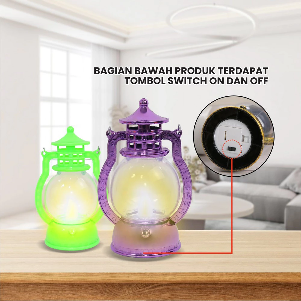 Lampu Lentera Minyak Vintage Souvenir Ramadhan Dekorasi Minimalis LED — 5