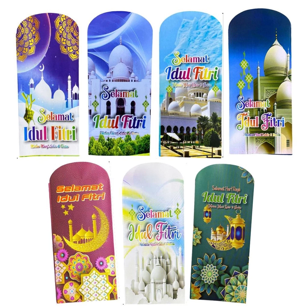 Amplop Lebaran Motif Gaya Lebaran Idul Fitri THR Bahan Kertas Glossy — 5