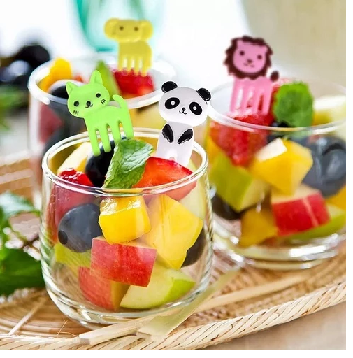 Garpu Bento Karakter Lucu Tusukan Buah Kue Hiasan Bekal Aksesoris — 4