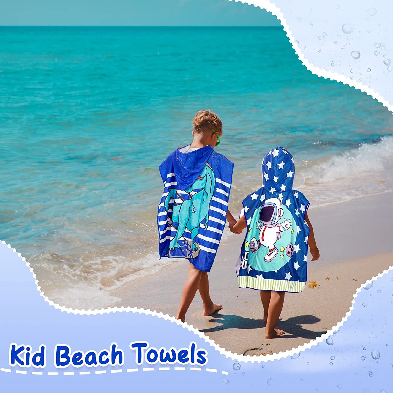 Kimono Handuk Mandi Untuk Anak Dengan Hoodie Desain Karakter Lucu — 3