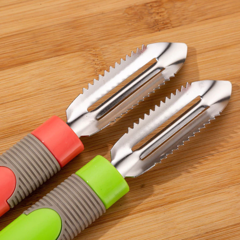 Pisau Kupas Buah Sayur Sisik Ikan Anti Slip Peeler Knife Stainless — 2