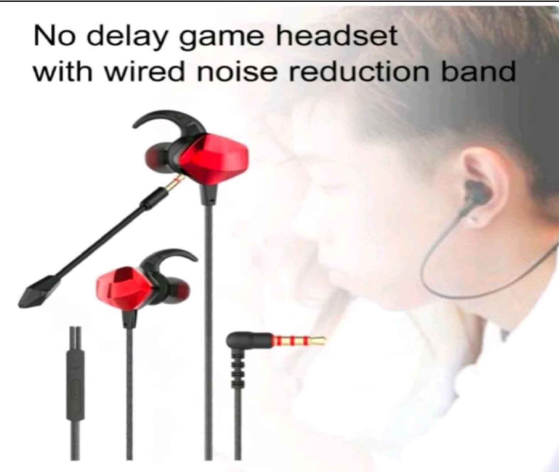 Headset Earphone Kabel Headphone Gaming Detachable Mic — 6