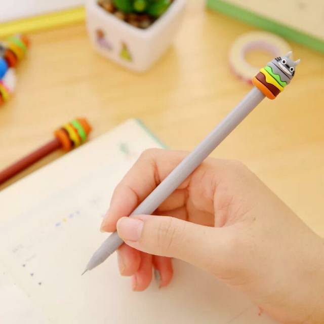 Pulpen Gel Karakter Kartun Jepang Hamburger Line Brown Doraemon — 4