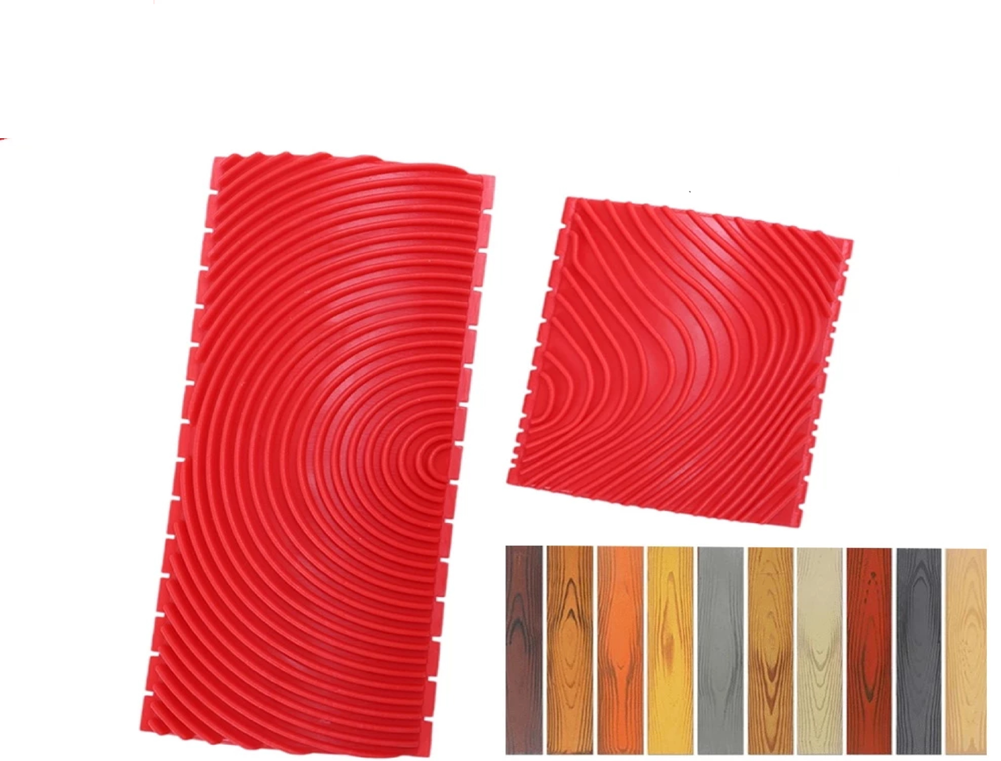 Alat Pembuat Motif Kayu Pattern Wood Graining Rubber Kuas Karet — 10