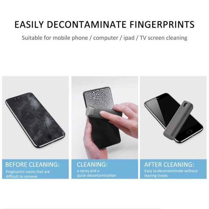 Alat Pembersih Layar 2in1 Dengan Lapisan Microfiber Anti Bakteri — 4