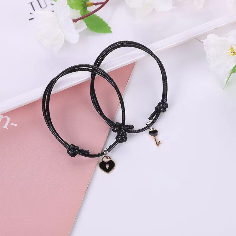 Gelang Couple Aesthetic Model Kunci dan Love Pasangan Unik Kekinian — 7