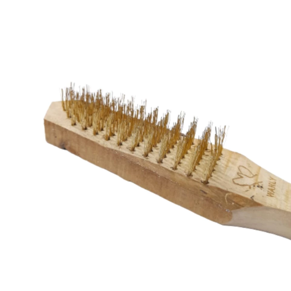 Sikat Baja Kawat 6 Baris Wire Brush Dengan Gagang Kayu — 6
