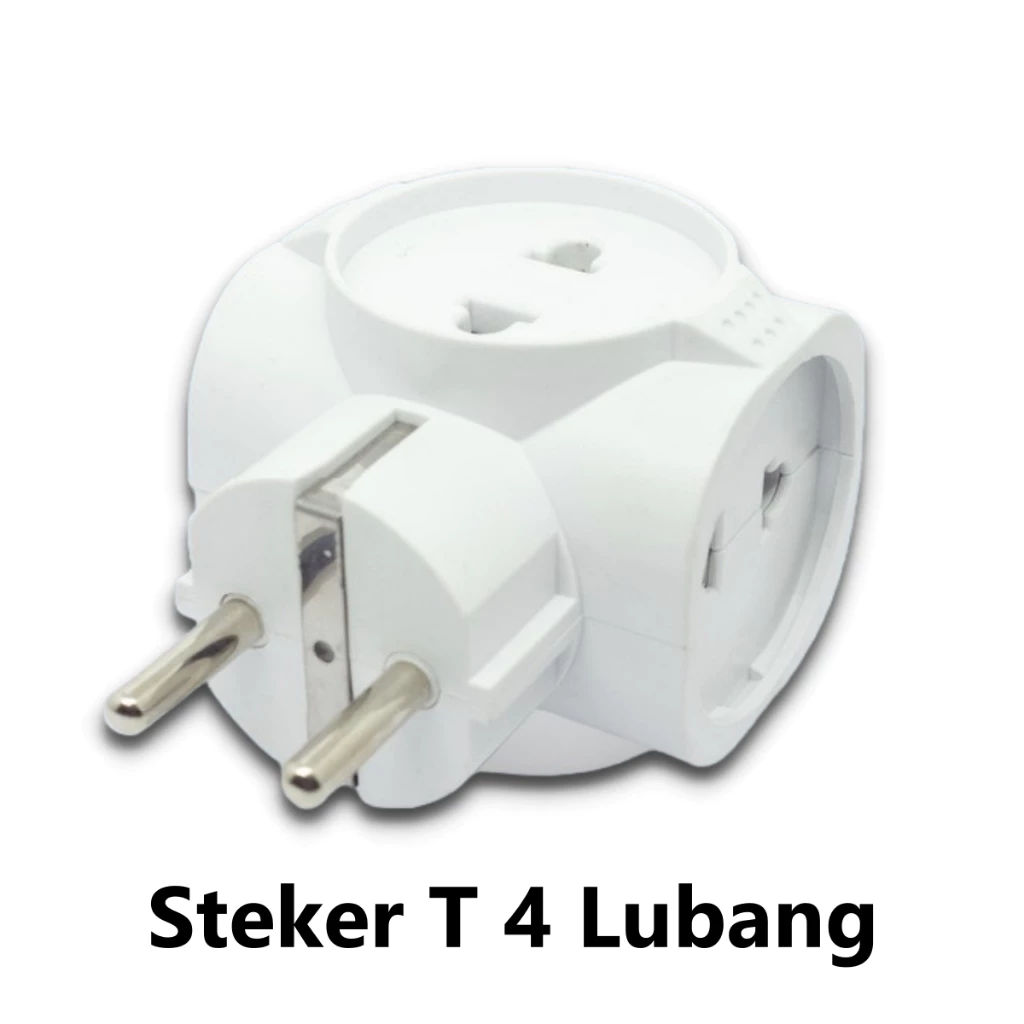 Steker Multi Colokan T-Arde 3 Arah dengan Saklar Neon — 8