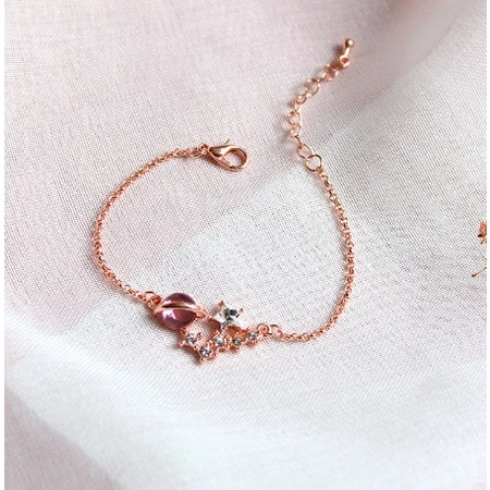 Gelang Titanium Alloy Wanita Korean Style Motif Planet Cantik Elegan — 7