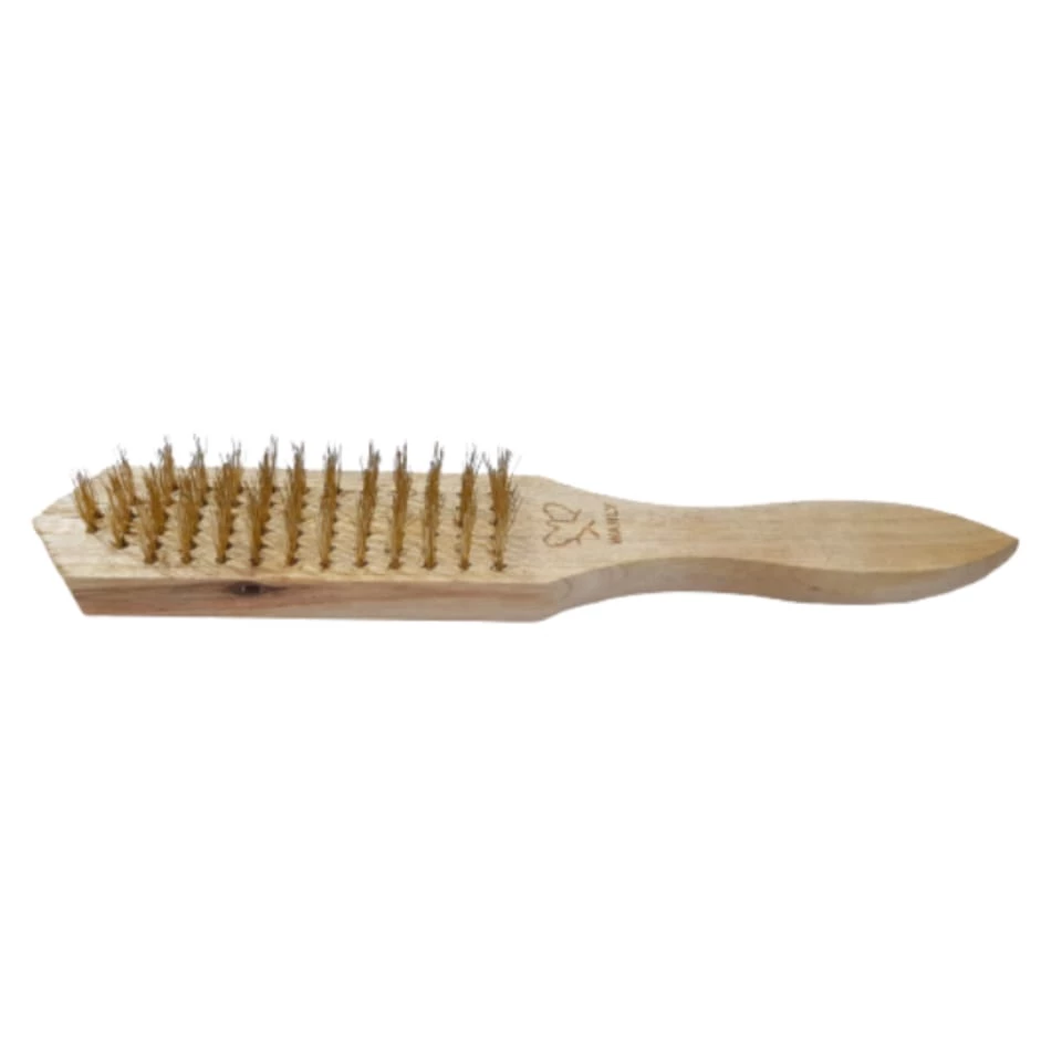 Sikat Baja Kawat 6 Baris Wire Brush Dengan Gagang Kayu — 7