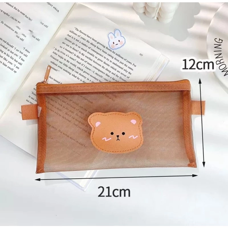 Tempat Pensil Zipper Coklat Motif — 10