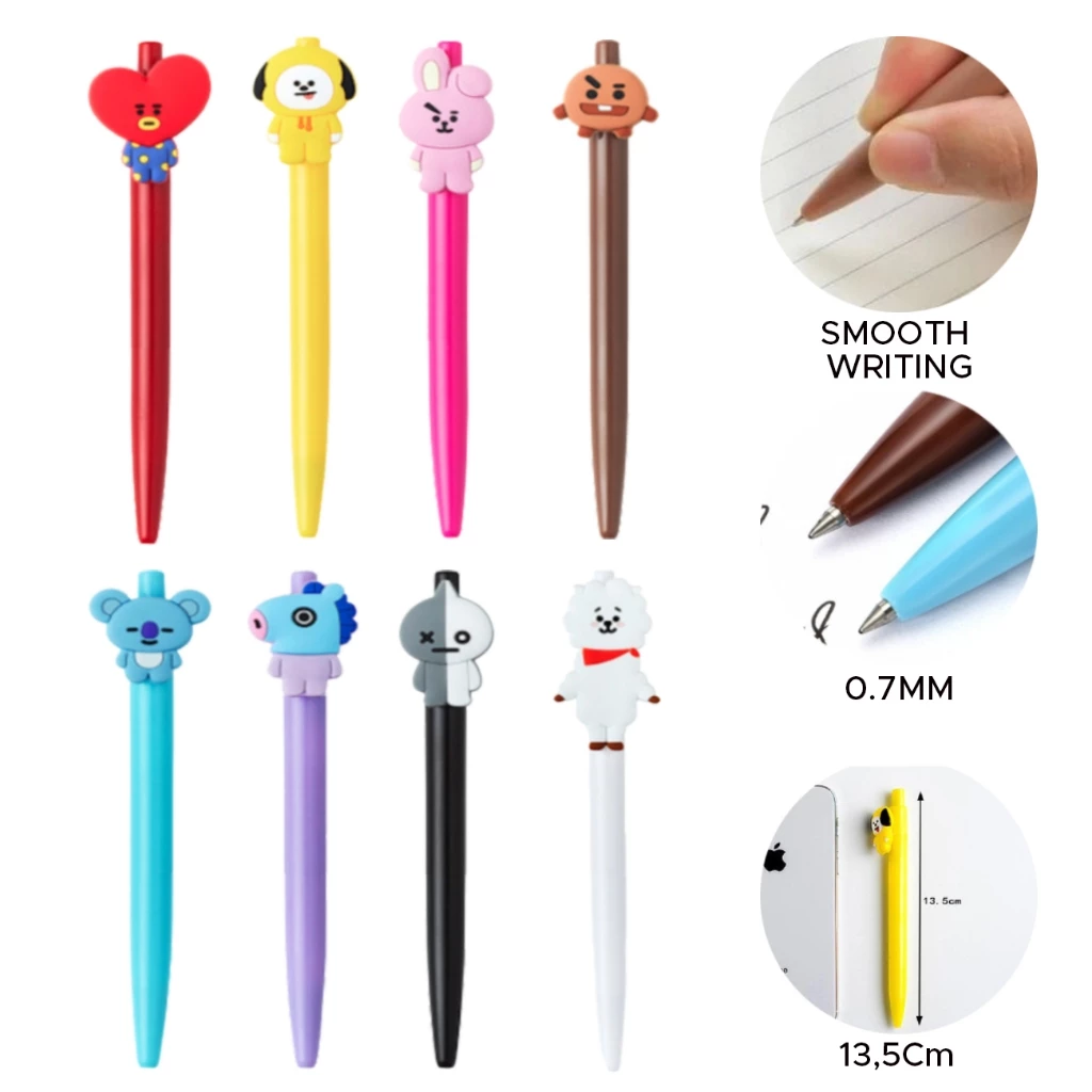 Pulpen Karakter Cartoon Lucu Bt21 Bts Bangtan Boys Army Kpop — 5