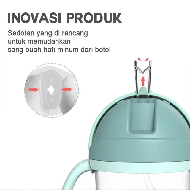 Botol Minum Anak Pegangan Training Cup Food Grade Desain Anti Selip — 4