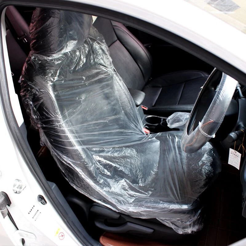 Cover Jok Mobil Plastik Disposable Sarung Pelindung Jok Interior — 5