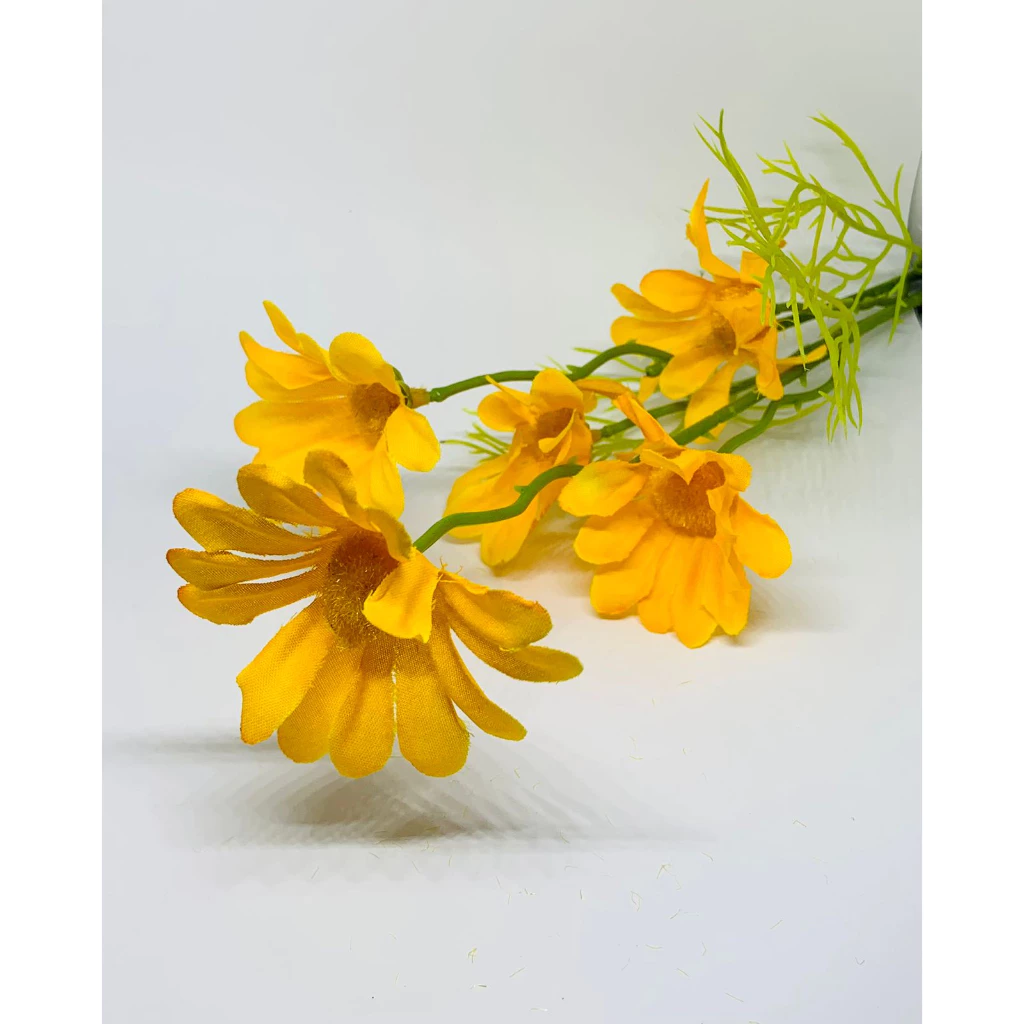 Buket Bunga Daisy Blossom Replika Plastik Besi Tanaman Hias — 8