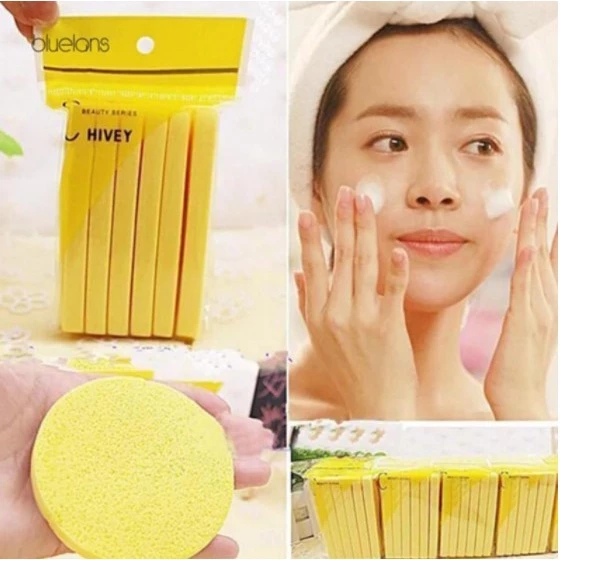 Spons Facial Stick Kentang Seaweed Wool Pembersih Kulit Wajah Praktis — 3