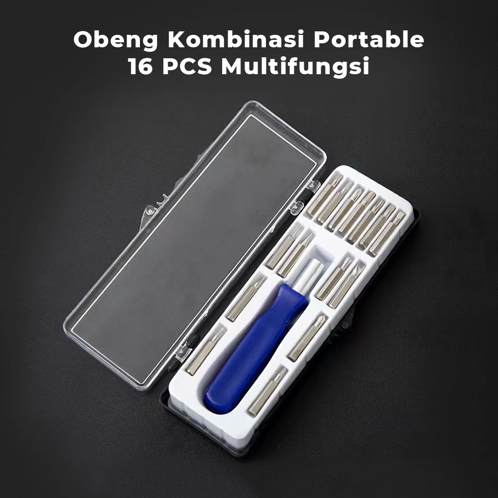 Obeng Hp Set Serbaguna Lengkap Obeng 1 Set Multifungsi 16 In 1 — 2