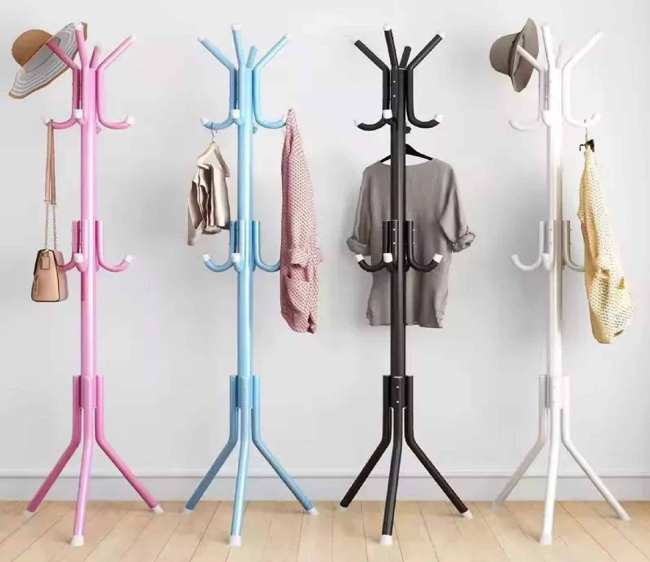 Stand Hanger Multifungsi Stainless 9 Kait Gantungan Tas Topi Serbaguna — 8