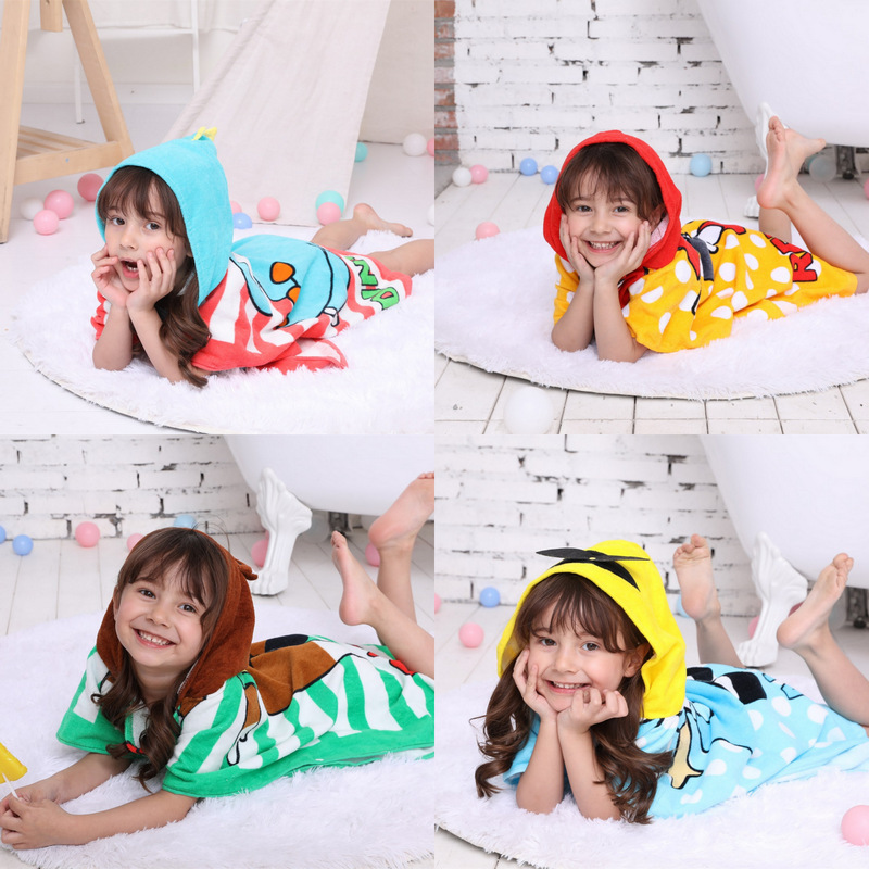 Kimono Handuk Mandi Untuk Anak Dengan Hoodie Desain Karakter Lucu — 8