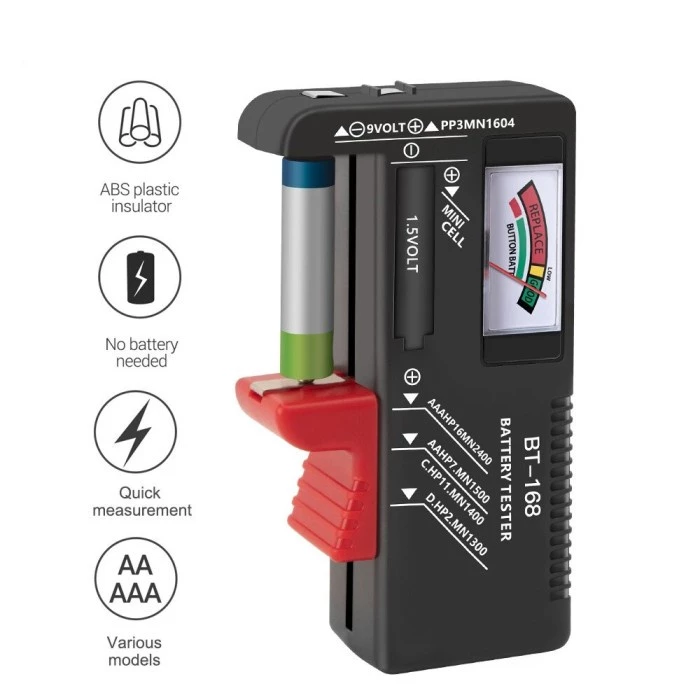 Alat Test Mengecek Kondisi Baterai AA AAA Kancing Volt Tester Efektif