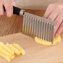Pisau Gerigi Stainless Steel Iris Kentang Timun Acar Buah Sayur Kripik — 8