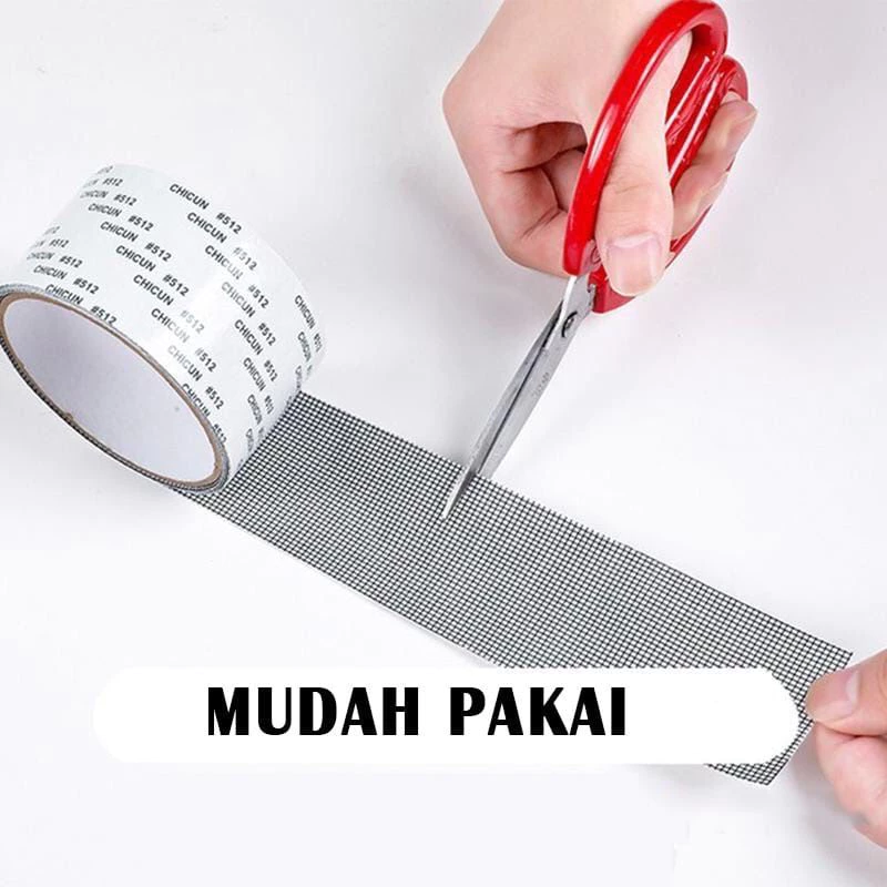 Lakban Tape Penambal Lubang Kawat Jaring Ventilasi Nyamuk 2 Meter — 7