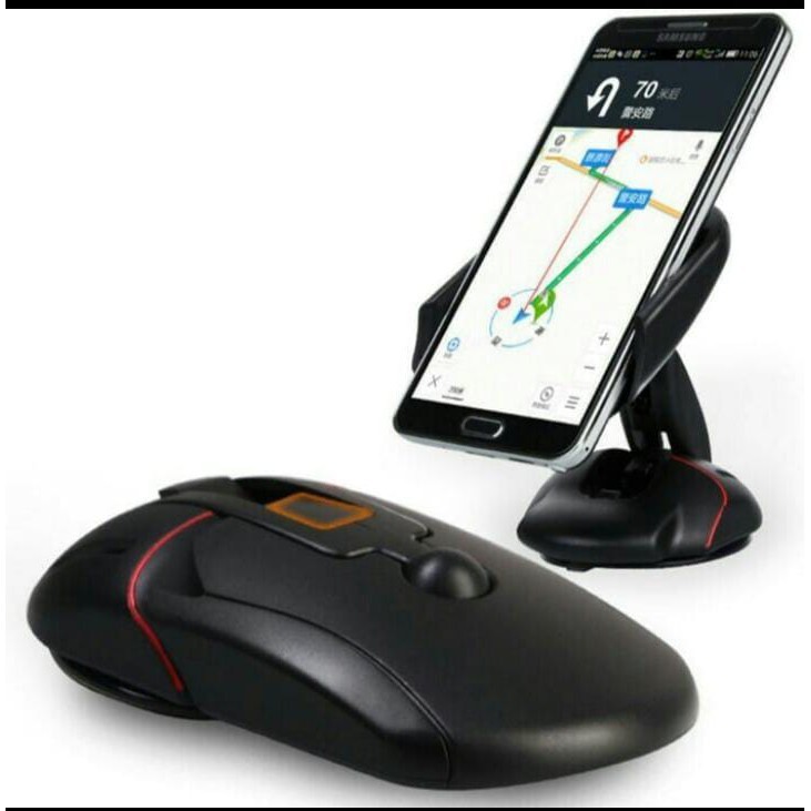 Car Holder Phone Stand Lipat Bentuk Mouse Holder HP pada Mobil 6 inch — 4