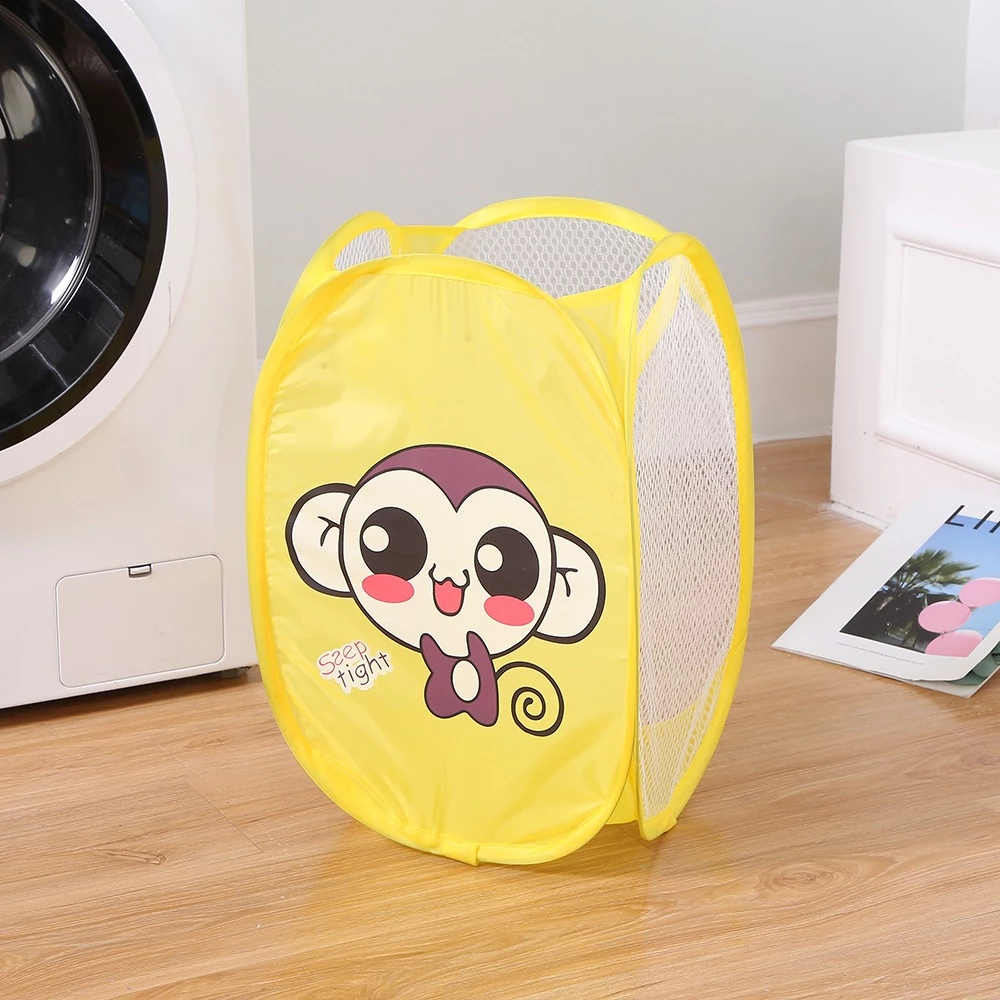 Keranjang Cucian Pakaian Baju Kotor Lipat Karakter Laundry Bag Nylon — 10