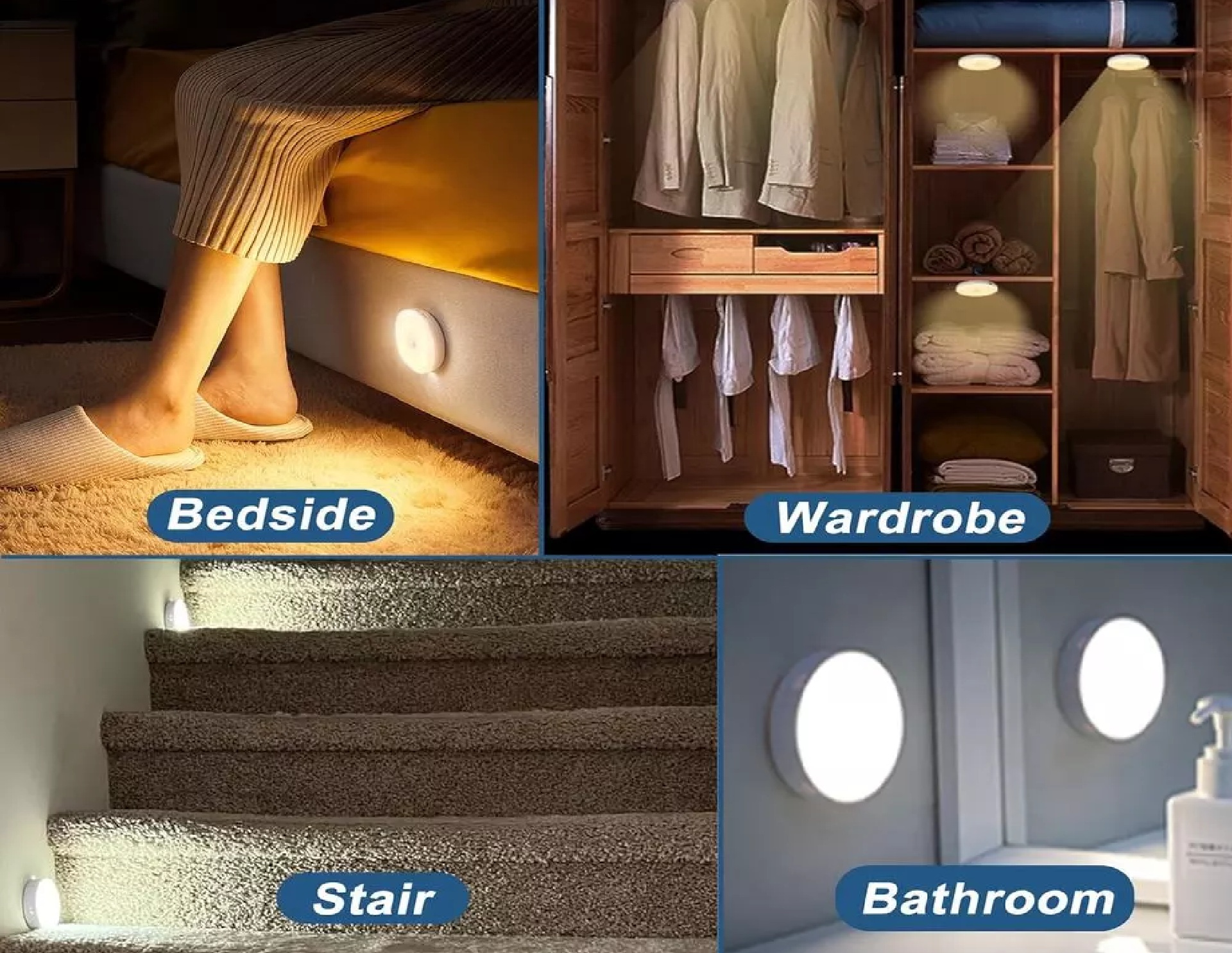 Lampu Tidur LED Sensor Otomatis Canggih Desain Modern Dekorasi Kamar — 10