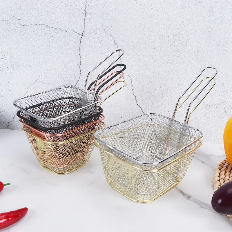 Keranjang Holder Kentang Goreng Mini Stainless Steel Hemat Minyak — 2