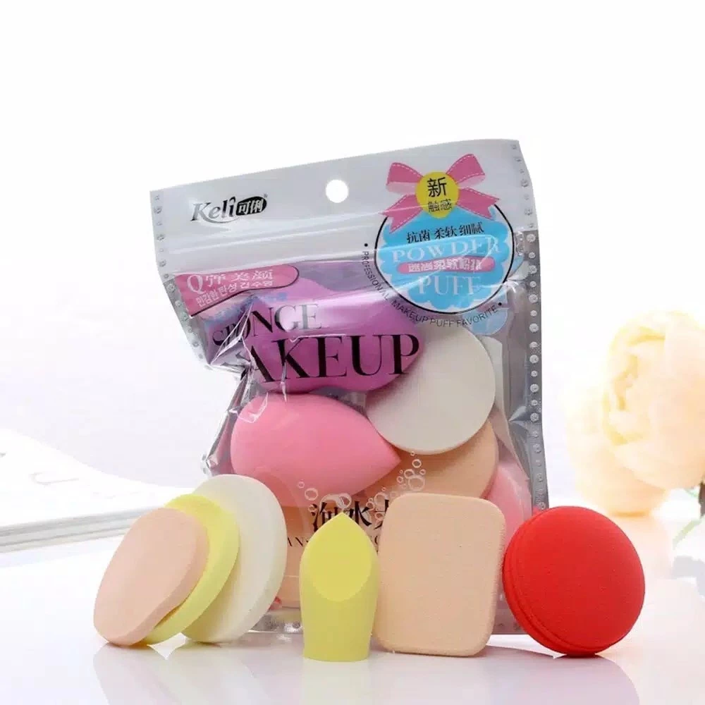 Spons Makeup Puff Bedak Wajah Beauty Blender Sponge Set 6 In 1 — 9