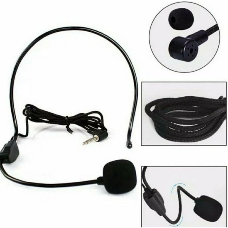 Headset Microphone Clip On Mic Bando Headworn Cable Design — 6