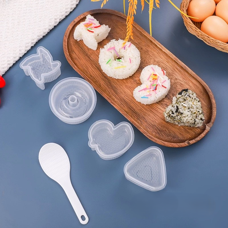 Cetakan Nasi Sushi Bento Onigiri Anti Lengket Bahan Plastik PP — 8