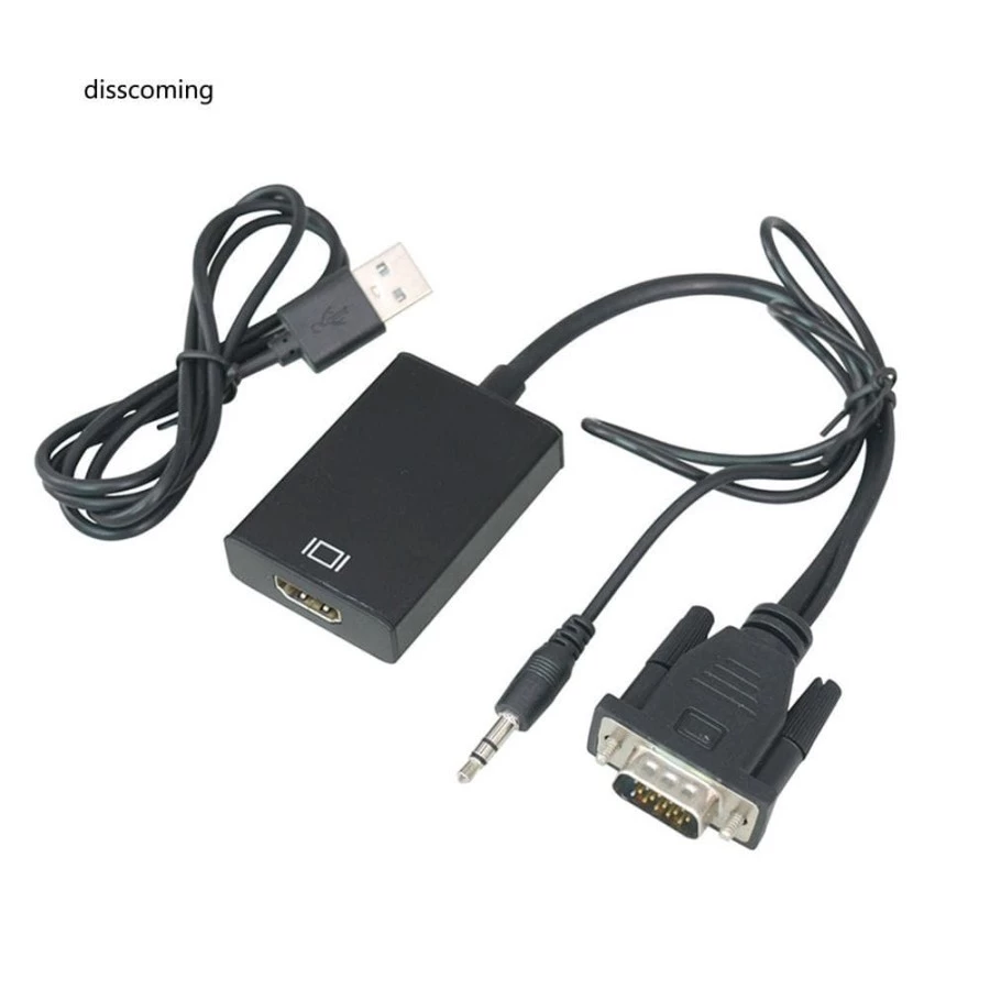 Kabel Converter HDMI to VGA VGA to HDMI Plus Audio Resolusi 1080p — 5