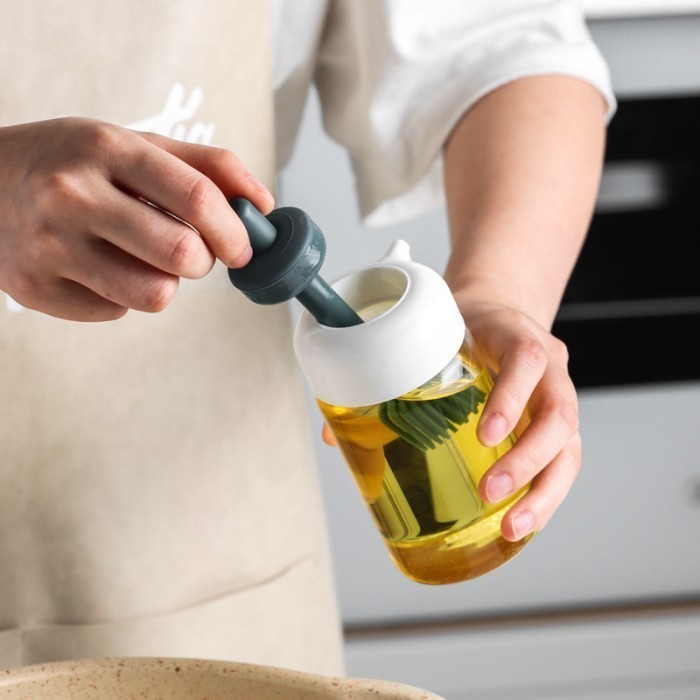 Botol Minyak Goreng Dengan Kuas Multiguna 2in1 Praktis 230ml — 4