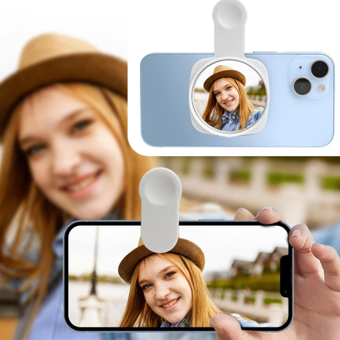 Cermin Selfie Swafoto Kamera belakang Hp Ponsel Klip Reflektif — 3