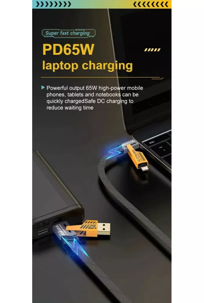 Kabel Data Metal 4 in 1 Efisien dan Multifungsi — 4