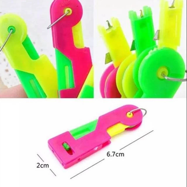 Alat Bantu Memasukan Benang ke Jarum Mata Nenek Plastik Needle Threader