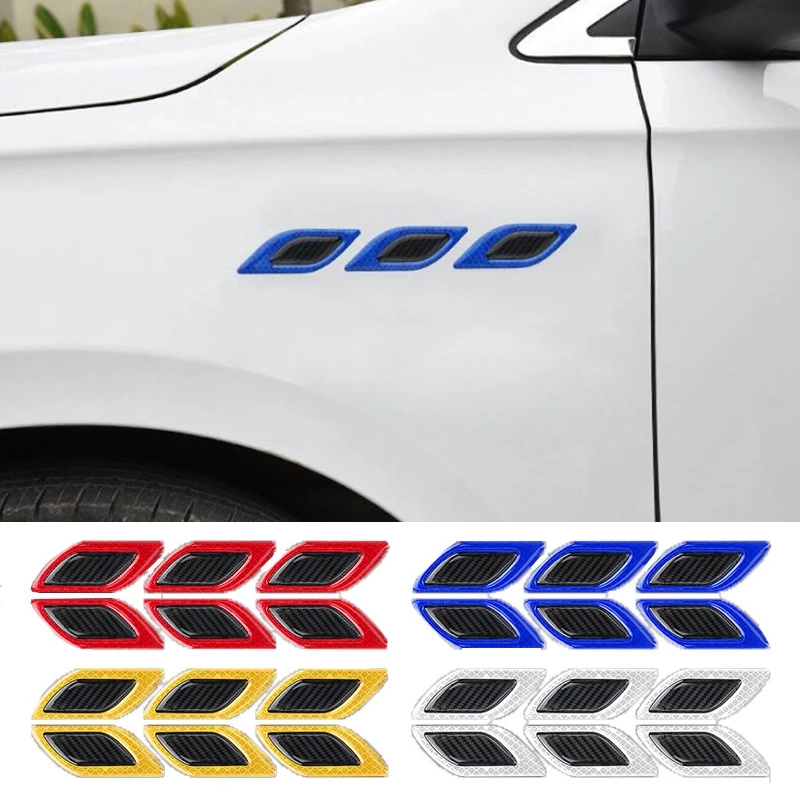 Stiker Carbon Dekorasi Mobil Nyala Warning Sign Keamanan Eksklusivitas — 7