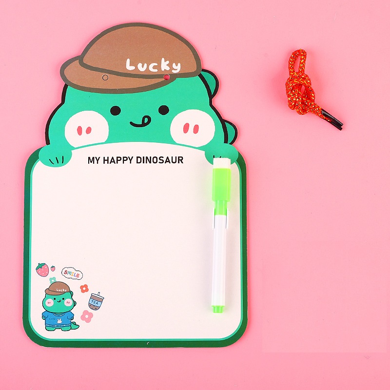 Papan Tulis Anak Whiteboard Belajar Karakter Lucu Spidol Cardboard — 3