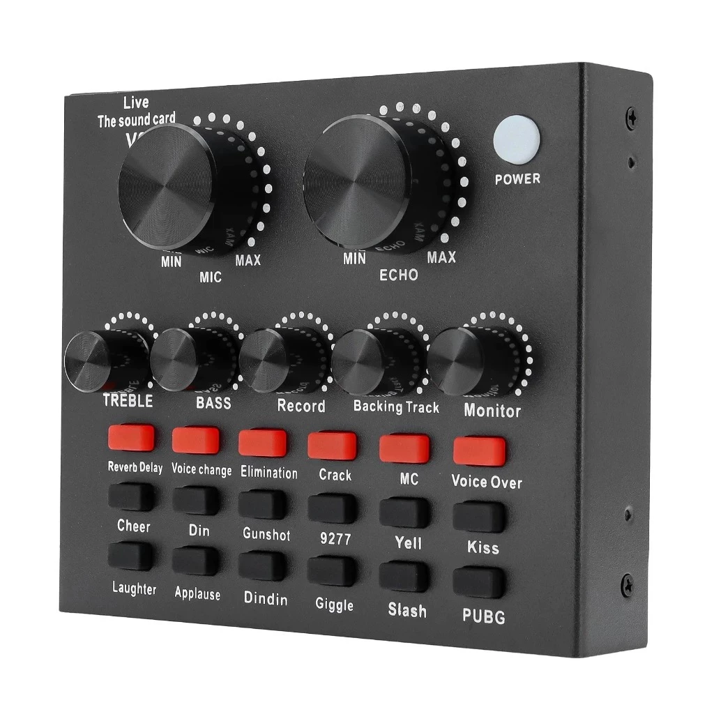 Mixer Sound Card V8 With Bluetooth Live Broadcast Audio Karaoke Hp — 7