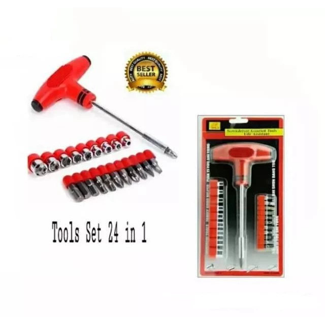 Alat Set Obeng Kunci T Star Sock Multifungsi 24-Pcs — 7