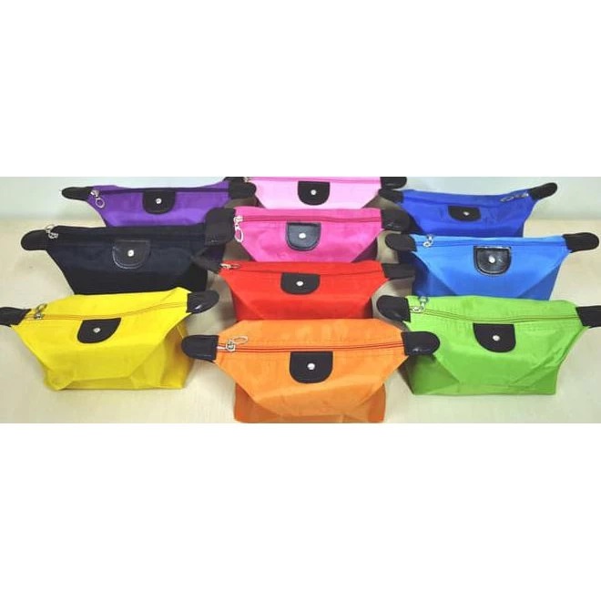 Mini Pouch Make Up Tas Kosmetik Polos Simple Wanita Travel Anti Air — 7