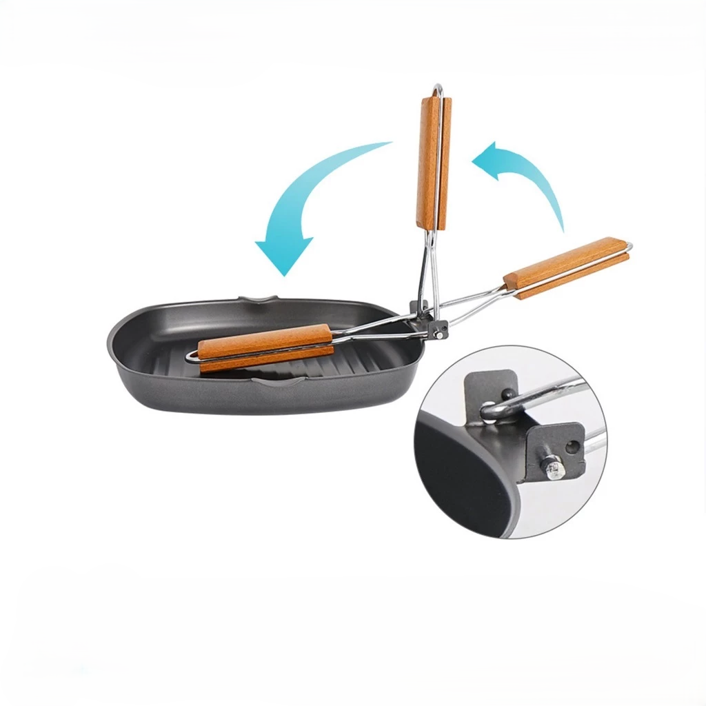Wajan Panci Grill Bbq Korean Panggangan Anti Lengket Bentuk Kotak 20Cm — 7