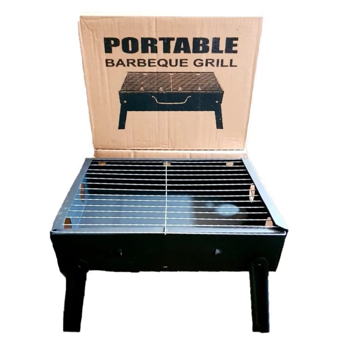 Alat Panggang Pemanggang Lipat Portable Stainless Arang Besi Grill BBQ — 3