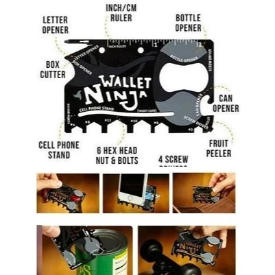Survival Wallet Ninja 18in1 Alat Multifungsi yang Praktis dan Efisien — 7