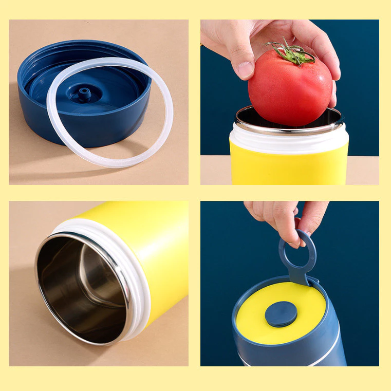 Tempat Makan Bubur Sup Mini Portable Makanan Tahan Panas Anti Tumpah — 5