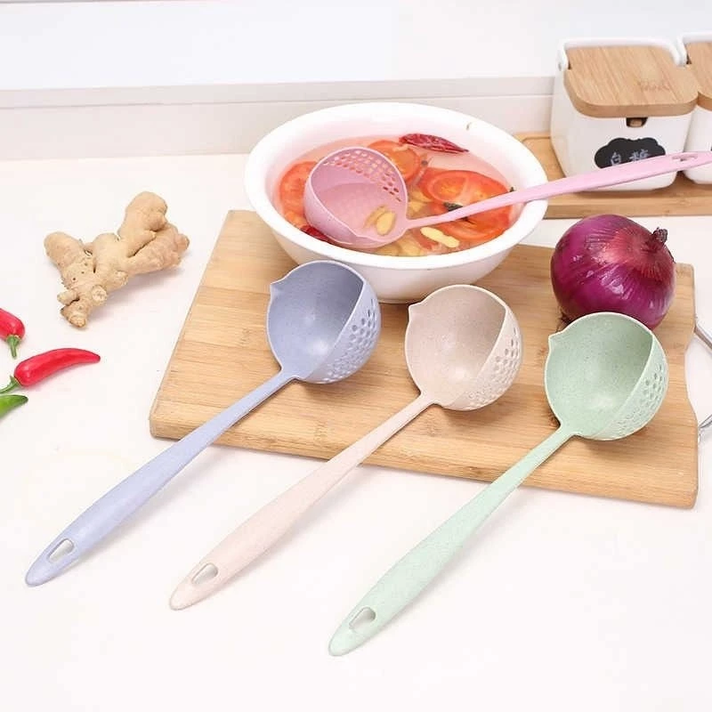 Sendok Centong Irus Sayur Plastik Penyaring Sup Kuah 2in1 — 9