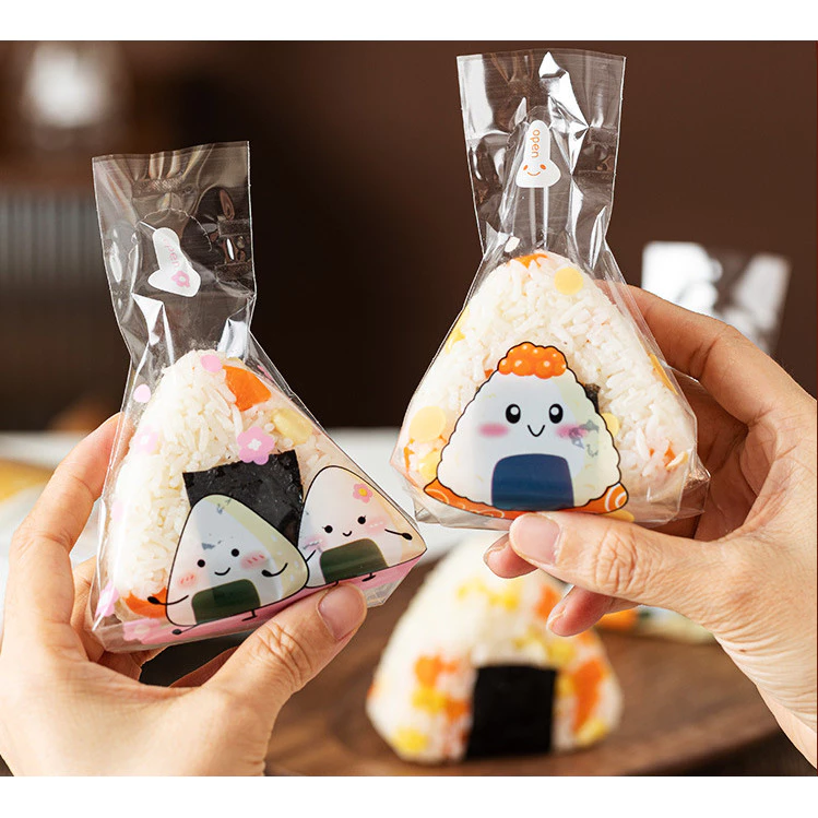 Plastik Onigiri Segitiga Bungkus Nasi Unik Lucu Mudah Dibuka — 3
