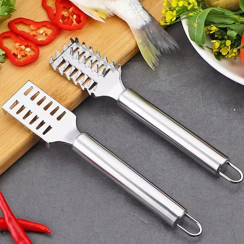 Alat Pembersih Sisik Penyisik Pengeruk Kulit Ikan Stainless — 6
